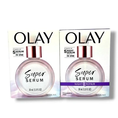 Olay Super Serum/Super Serum Night Repair Lot of 2 30ml/1.0fl.oz. New In Box - Image 1 of 2