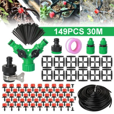 Sistema de riego por goteo de 149 piezas para plantas de jardín hágalo usted mismo kit de micro rociadores de riego automático Foto 1 de 4