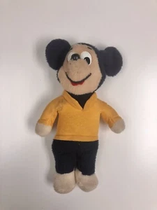 Mickey Mouse Knickerbocker Walt Disney Vintage Plush Stuffed Animal Yellow Shirt - Picture 1 of 3