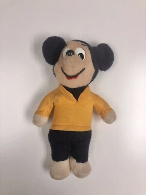 Mickey Mouse Knickerbocker Walt Disney Vintage Plush Stuffed Animal Yellow Shirt - Image 1 of 3