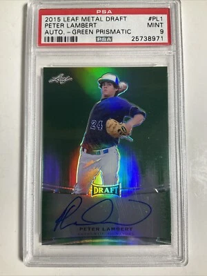 2015 Leaf Metal Draft Green Prismatic 9 /10 Peter Lambert #BA-PL1 Auto - Image 1 of 4