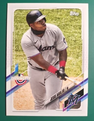 2021 Topps Opening Day Jesus Aguilar Baseball Card #76 Miami Marlins FREE S&H - Image 1 of 2