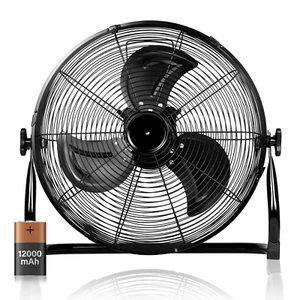 Rechargeable Cordless Floor Fan,12-Inch,High Velocity Floor Fan w/360-Degree Ti - Picture 1 of 10