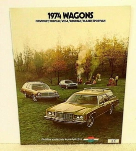 #25 Lot Vintage 1974 Chevrolet/Chevelle/Vega/Suburban Station Wagons Brochure - Picture 1 of 1