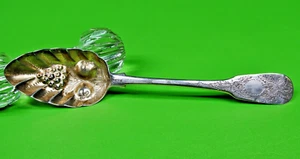 George III Sterling Silver Gilt Large Berry Serving Spoon London 1818-1840 - Picture 1 of 7