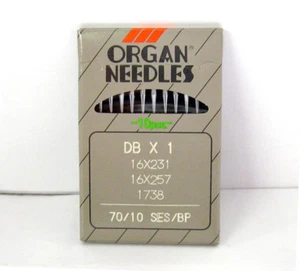 10 16X257 #10BP ORGAN DBX1 INDUSTRIAL SEWING MACHINE NEEDLES 16X231 DBX1 JUKI - Picture 1 of 1