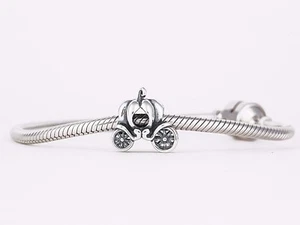 Cinderella Pumpkin Charm, Disney Charm for Bracelet, SILVER Jewellery Gift - Picture 1 of 9