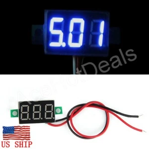 Mini panel voltímetro digital de voltaje con pantalla LED CC 0-30V azul para Arduino - Imagen 1 de 5