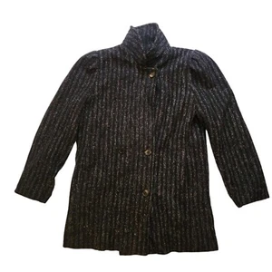 Vintage 70er 80s Union Made Peacoat Gr. 8 anthrazit fleckig bunt gefüttert - Bild 1 von 13