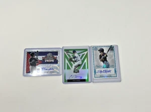 Lot Of (3) Leaf Signature Cards Featuring 23/50 Alika Williams 18/99 Cole Henry - Picture 1 of 8
