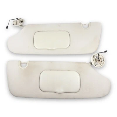 2008-2016 Dodge Grand Caravan Driver & Passenger Side Sun Visor Pair Set White - Image 1 of 4