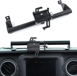Dashboard Phone Bracket Holder Mount for 2018+ Jeep Wrangler JL/20+ Gladiator JT - Picture 1 of 7