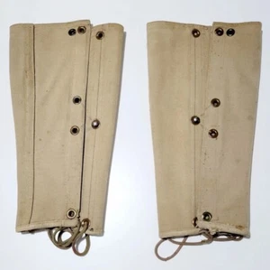 WW1 1918 DATED US ARMY GAITERS AMERICAN WWI MILITARY UNIFORM EQUIPMENT - Picture 1 of 9