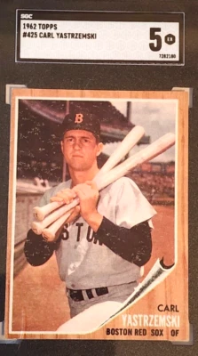 1962 TOPPS #425 CARL YASTRZEMSKI SGC 5 EX HOF - Image 1 of 3