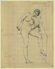 Photo : étude nue pour figure de musique, femme, Kenyon Cox, c1896, Washington, DC