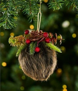 NEW Faux Fur Ball Ornament by Once Upon a Christmas Collection Dillards 6" - Picture 1 of 1