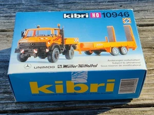 Kibri HO 10946 Mercedes Benz Unimog Truck Lorry 2 Axle Trailer Building Kit NEW - Picture 1 of 6