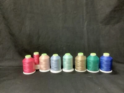 7 Used Coats & Clark T41 Machine Embroidery Thread, Multi-Colors, Trilobal - Image 1 of 4