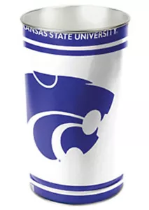 Basura de metal NCAA Kansas State Wildcats 15" bote de basura universitario - Imagen 1 de 1