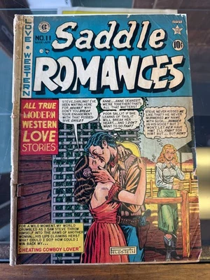 Saddle Romances #11 EC Comics Romance 1950 Al Feldstein Cover - Good/Good+ 2.0 - Image 1 of 4