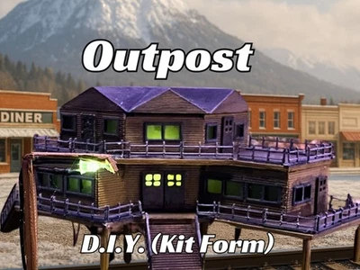 River Rafting Outpost Kit - Scale Model w/ Video Inst T, Z, N, HO, S, & O Scales - Image 1 of 4