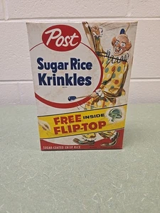 Post Sugar Rice Krinkles Cereal Box, Flip Top Prize Premium, - Picture 1 of 6