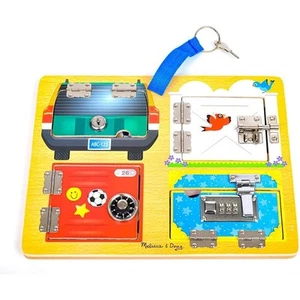 Melissa & Doug Lock and Latch Board Learning Developmental Toy - Picture 1 of 6