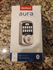 Kwikset Aura Satin Nickel Electronic Bluetooth Keypad Deadbolt with SmartKey Fs - Picture 1 of 2
