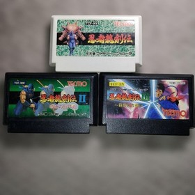Ninja Gaiden Series Famicom Set includes Ninja Ryukenden 1-3, Tecmo, Complete