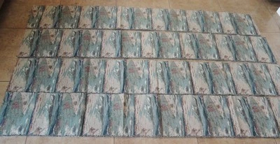 Western Cowboy Tapestry Heavy Upholstery Fabric SET OF 4, each 11" X 76" remnant - Image 1 of 4