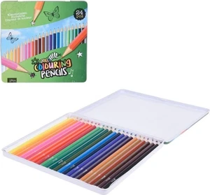 Buntstifte Set 24 Farben in Metalldose – Farbstifte Malstifte für Kinder & Hobby - Bild 1 von 3