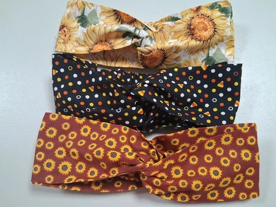 Diademas de nudo retorcido para mujer, paquete de 3, otoño, Halloween Foto 1 de 4