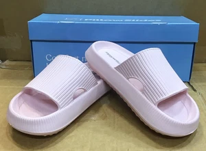 Pillow Slides Pink Womens Sandals S4 - Picture 1 of 8