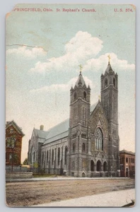 Postal alemana con matasellos Springfield Ohio St Raphael’s Church EE. UU. 574 1908 - Imagen 1 de 2