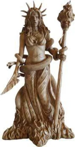 Greek Goddess White Sorceress Witchcraft Hecate Figurine Hekate Necromancy Deity - Picture 1 of 1