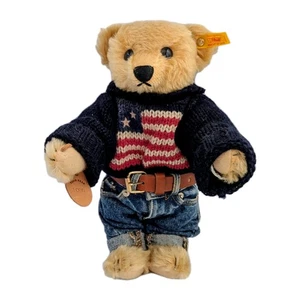Steiff X Ralph Lauren Polo Bear The American Bear Growls Limit Edition #1086 13" - Picture 1 of 10