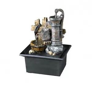 20cm Water Fountain / Tranquil Cascading Indoor Feature - with Submersible Pump - Picture 1 of 4