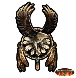 CLASSIC EAGLE DREAMCATCHER Back Patch Aufnäher Aufbügler Biker Rocker Adler - Picture 1 of 1