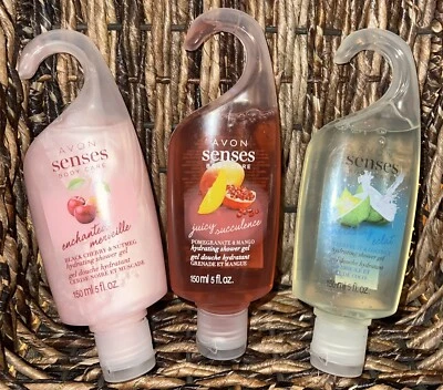 New Avon Senses Body Care Hydrating Shower Gel 3X 5oz - Image 1 of 2