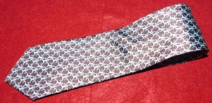 BURMA BIBAS BROWN/BLUE/WHITE MONKEY MOTIF TIE - NECK TIES - DESIGNER TIES. - Picture 1 of 3