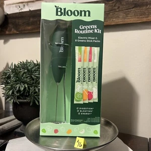 Bloom Nutrition Greens Routine Electric Drink Mixer Packs Bundle Kit - Picture 1 of 3