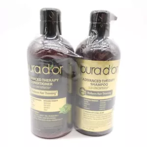 Pura d'or 16oz Anti-Thinning Advanced Therapy Biotin Shampoo & Conditioner Pack - Picture 1 of 2