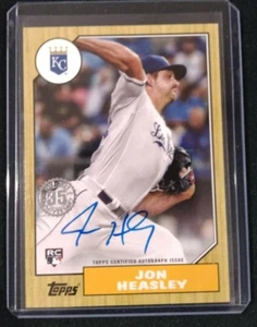 2022 Topps Update Jon Heasley 1987 On Card Auto Rookie RC Kansas City Royals - Picture 1 of 4