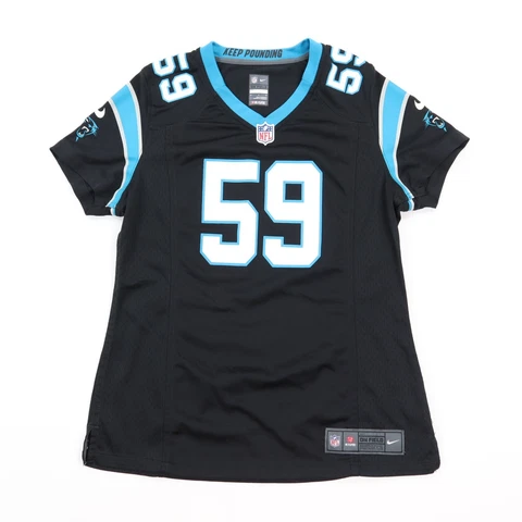 Carolina Panthers Luke Kuechly NFL Nike On Field Jersey Womens Medium Black Cover