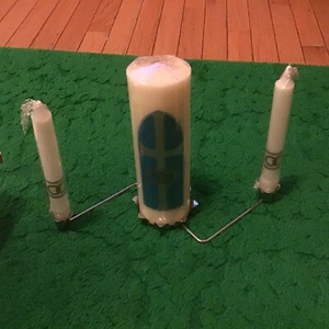 Faith, Hope and Love Unity Marriage Candle Set, 9 Inch x 3 Inch NOS - Picture 1 of 6