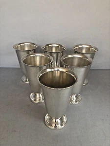Vintage Signed L.Maciel Mexican Sterling Silver 6 Goblets Set. - Picture 1 of 12