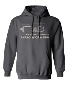 Anatomy of a Bullet Gun Rights Freedom Adult Pew NRA Men's Hooded Sweatshirt - Picture 1 of 9