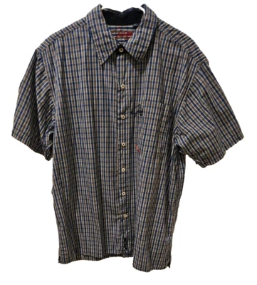 Shady LTD Authentic Articles Short Sleeve Button Up Shirt Size M with Embroidery - Image 1 of 3