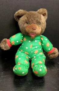 Vintage 1993 Avon Bedtime Teddies Teddy Bear  Plush Green Pajamas No Sound 16" - Picture 1 of 6