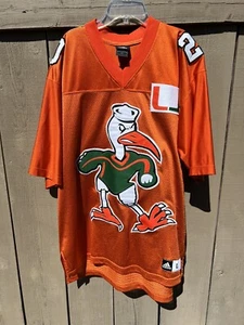 Vintage Rare 80's Inspired Miami Hurricanes adidas Bernie Kosar #20 Jersey L - Picture 1 of 13